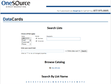 Tablet Screenshot of lists.onesourcedirectmarketing.com